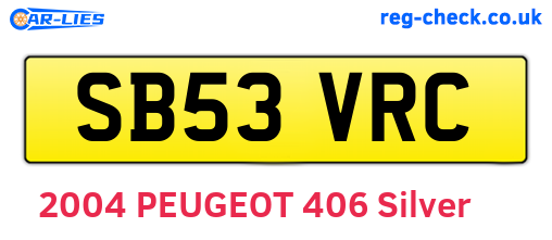 SB53VRC are the vehicle registration plates.