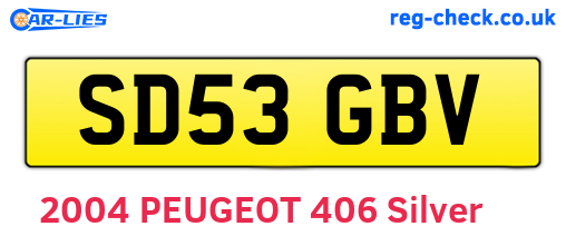 SD53GBV are the vehicle registration plates.
