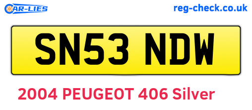 SN53NDW are the vehicle registration plates.
