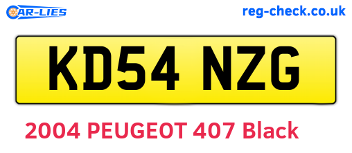 KD54NZG are the vehicle registration plates.