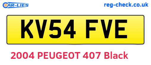 KV54FVE are the vehicle registration plates.