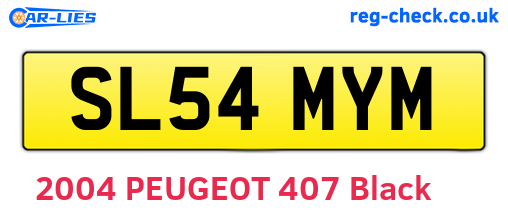 SL54MYM are the vehicle registration plates.