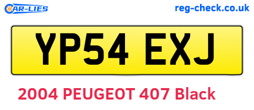 YP54EXJ are the vehicle registration plates.