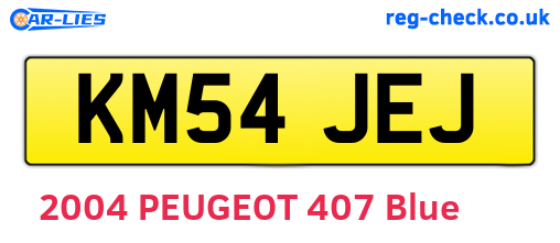 KM54JEJ are the vehicle registration plates.