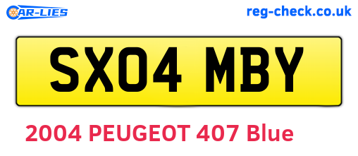 SX04MBY are the vehicle registration plates.