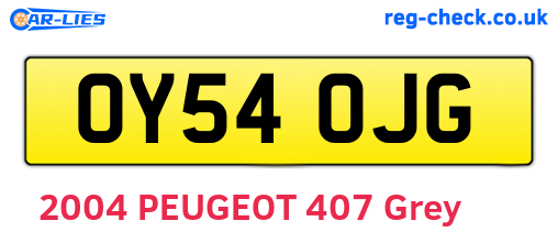 OY54OJG are the vehicle registration plates.