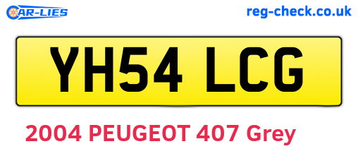 YH54LCG are the vehicle registration plates.