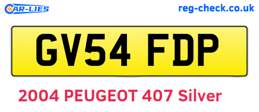 GV54FDP are the vehicle registration plates.