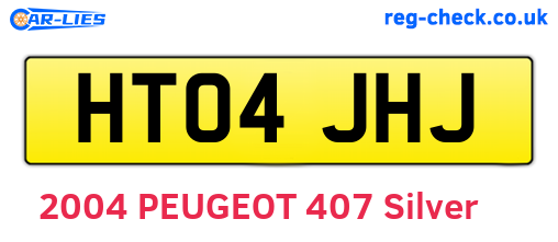 HT04JHJ are the vehicle registration plates.