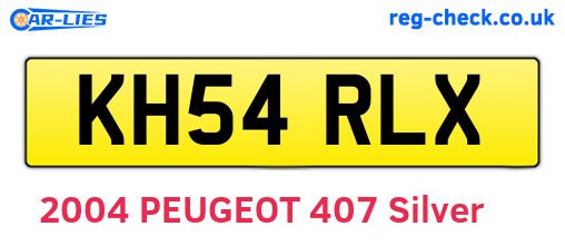KH54RLX are the vehicle registration plates.