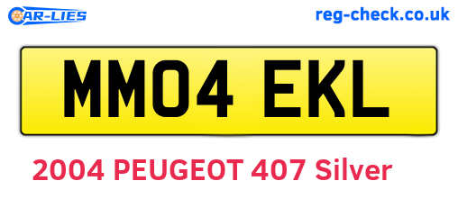 MM04EKL are the vehicle registration plates.