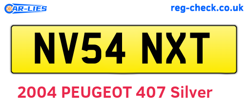 NV54NXT are the vehicle registration plates.