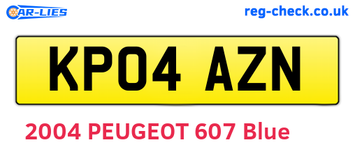 KP04AZN are the vehicle registration plates.