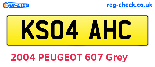 KS04AHC are the vehicle registration plates.