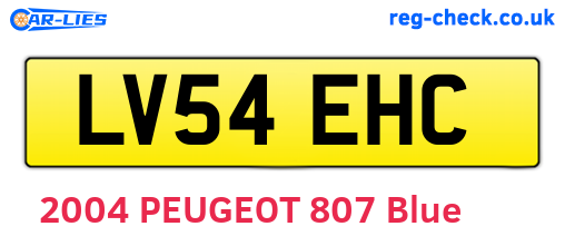 LV54EHC are the vehicle registration plates.