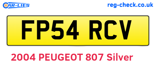 FP54RCV are the vehicle registration plates.