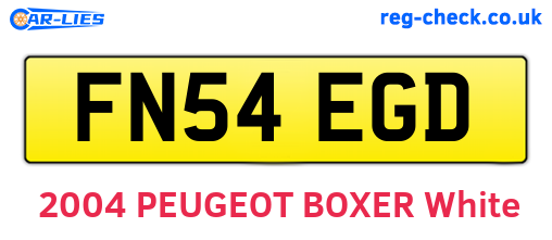 FN54EGD are the vehicle registration plates.