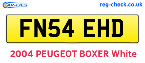 FN54EHD are the vehicle registration plates.