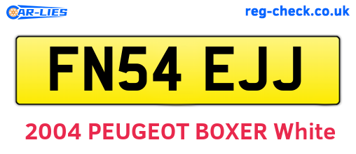 FN54EJJ are the vehicle registration plates.
