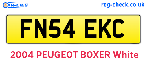 FN54EKC are the vehicle registration plates.