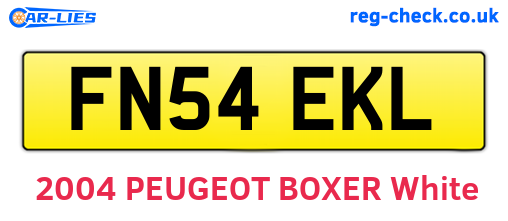 FN54EKL are the vehicle registration plates.