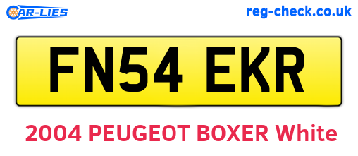 FN54EKR are the vehicle registration plates.