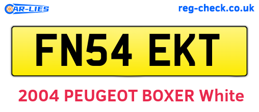 FN54EKT are the vehicle registration plates.