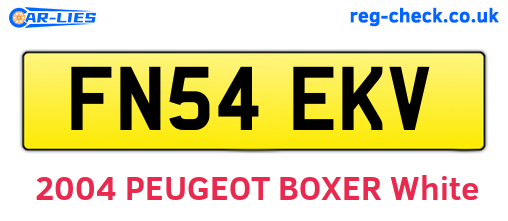 FN54EKV are the vehicle registration plates.