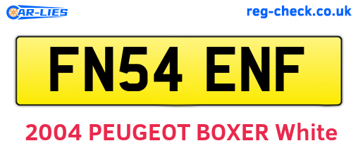 FN54ENF are the vehicle registration plates.