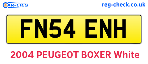 FN54ENH are the vehicle registration plates.