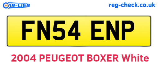 FN54ENP are the vehicle registration plates.