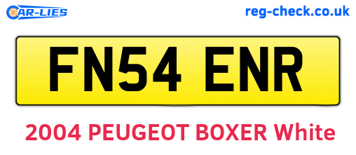 FN54ENR are the vehicle registration plates.