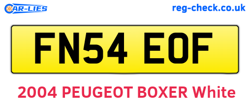 FN54EOF are the vehicle registration plates.
