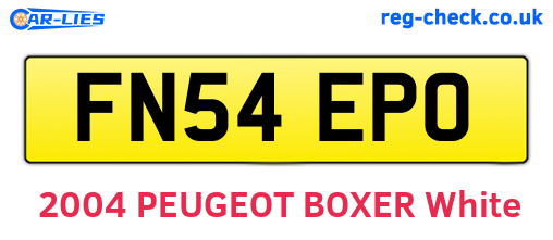 FN54EPO are the vehicle registration plates.