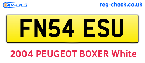 FN54ESU are the vehicle registration plates.