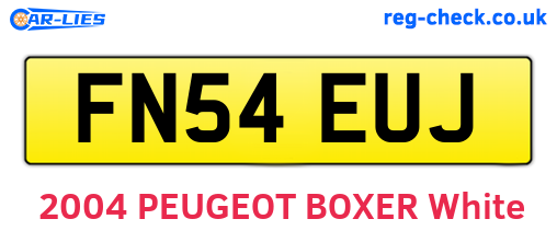 FN54EUJ are the vehicle registration plates.