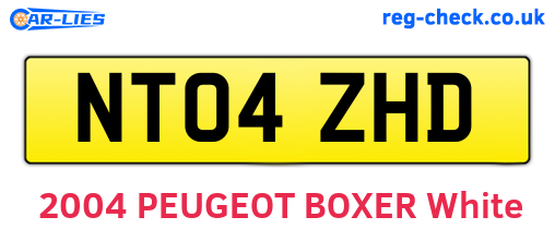 NT04ZHD are the vehicle registration plates.
