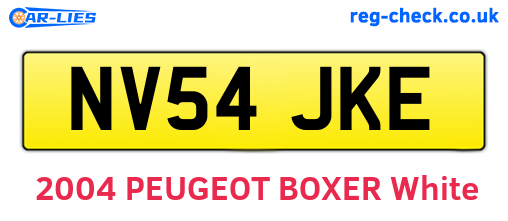 NV54JKE are the vehicle registration plates.