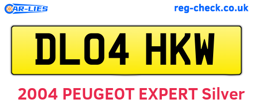 DL04HKW are the vehicle registration plates.