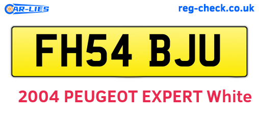 FH54BJU are the vehicle registration plates.