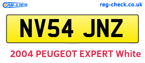 NV54JNZ are the vehicle registration plates.