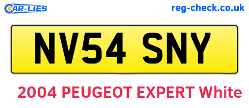 NV54SNY are the vehicle registration plates.