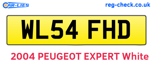 WL54FHD are the vehicle registration plates.