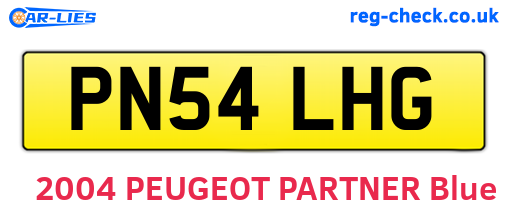 PN54LHG are the vehicle registration plates.
