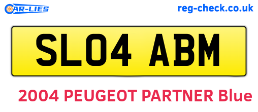 SL04ABM are the vehicle registration plates.