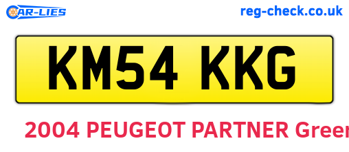 KM54KKG are the vehicle registration plates.