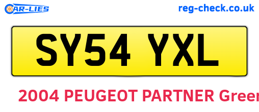 SY54YXL are the vehicle registration plates.