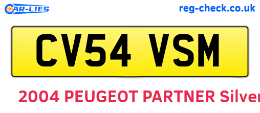 CV54VSM are the vehicle registration plates.