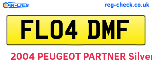 FL04DMF are the vehicle registration plates.