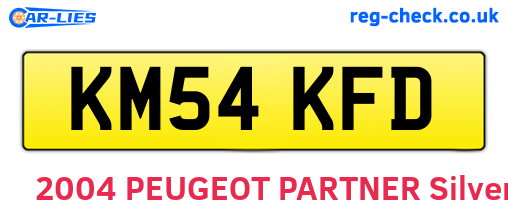 KM54KFD are the vehicle registration plates.